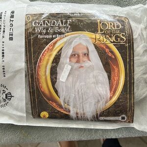 Lord Of The Rings Gandalf Beard And Set Wig, White, One Size